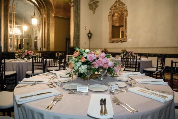 The DIA's Crystal Gallery set for dinner