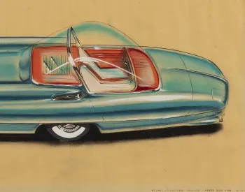 Ford Nucleon Atomic Powered Vehicle, Rear Side View