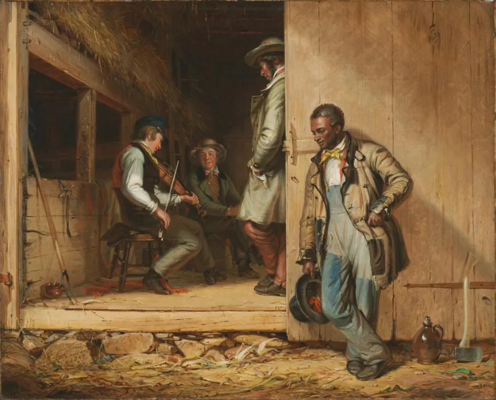 The Power of Music, 1847. William Sidney Mount (American, 1807–1868). Oil on canvas; framed: 67 x 78 x 7.5 cm (26 3/8 x 30 11/16 x 2 15/16 in.); unframed: 43.4 x 53.5 cm (17 1/16 x 21 1/16 in.). The Cleveland Museum of Art, Leonard C. Hanna, Jr. Fund 1991.110